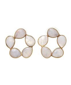 Pendientes Mestiza Joyas | Pendientes Con Piedras Mallorca Luna