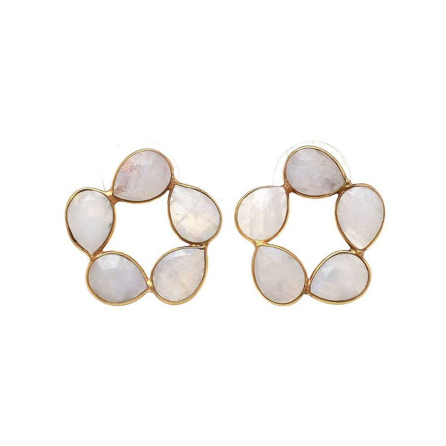 Pendientes Mestiza Joyas | Pendientes Con Piedras Mallorca Luna