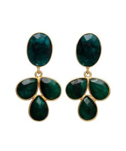 Pendientes Mestiza Joyas | Pendientes Piedras Dubai Verde