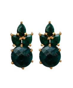 Pendientes Mestiza Joyas | Pendientes Con Piedras Mier Esmeralda