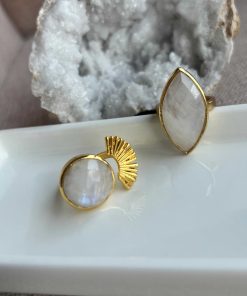 Anillos Mestiza Joyas | Anillo Con Piedras Sol Piedra De Luna