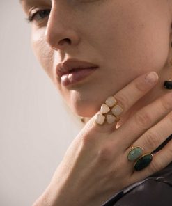 Anillos Mestiza Joyas | Anillo Shine Labradorita Y Luna