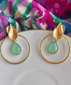 Pendientes Mestiza Joyas | Pendientes Con Piedras Budapest Aguamarina