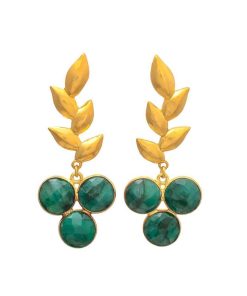 Pendientes Mestiza Joyas | Pendientes Piedras Candas Verde