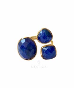 Anillos Mestiza Joyas | Anillo Con Piedras Alma Azul