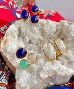 Anillos Mestiza Joyas | Anillo Con Piedras Alma Azul