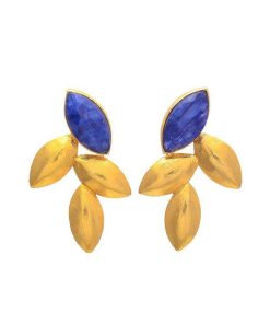 Pendientes Mestiza Joyas | Pendientes Con Piedras Marieta Azul