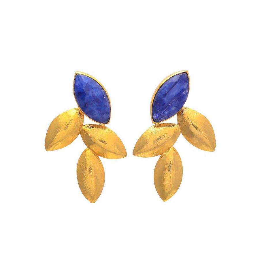 Pendientes Mestiza Joyas | Pendientes Con Piedras Marieta Azul