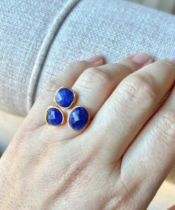 Anillos Mestiza Joyas | Anillo Con Piedras Alma Azul