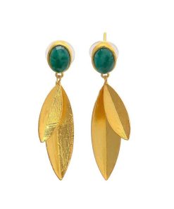 Pendientes Mestiza Joyas | Pendientes Con Piedras Coimbra Verde