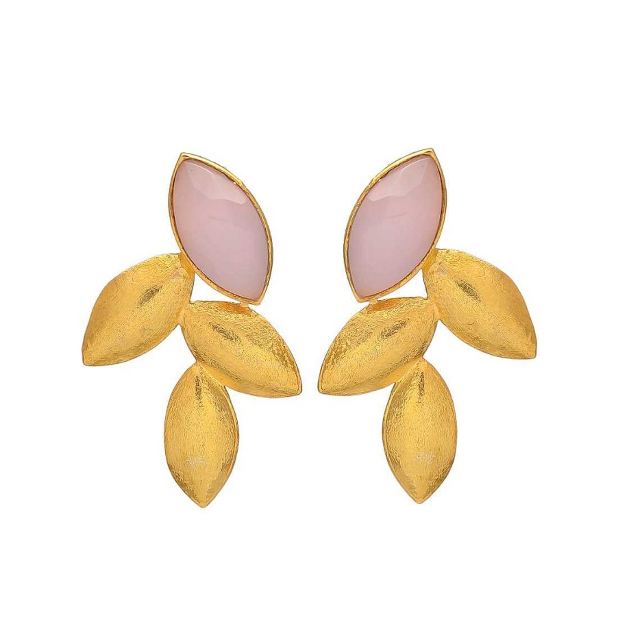 Pendientes Mestiza Joyas | Pendientes Con Piedras Marieta Rosa