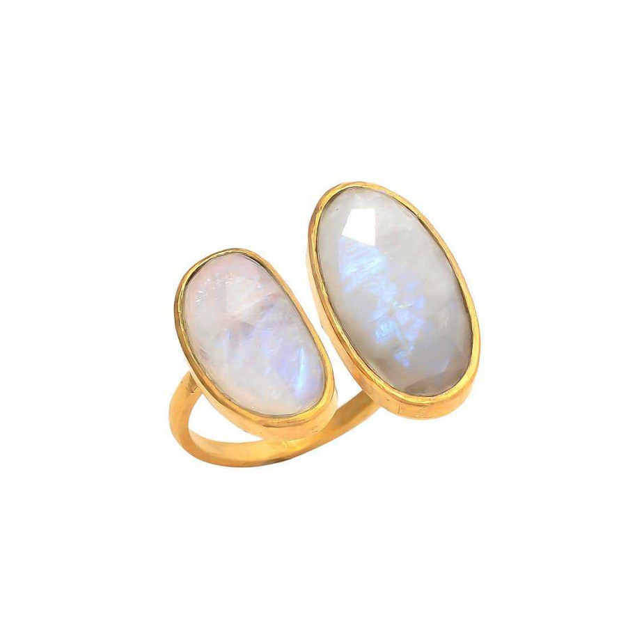 Anillos Mestiza Joyas | Anillo Con Piedras Allegra Blanco