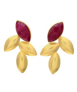 Pendientes Mestiza Joyas | Pendientes Con Piedras Marieta Granate