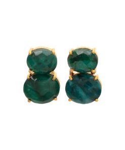 Pendientes Mestiza Joyas | Pendientes Con Piedras Velero Esmeralda