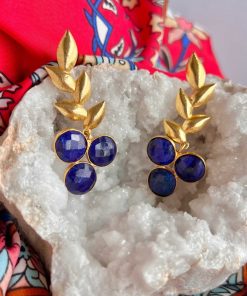 Pendientes Mestiza Joyas | Pendientes Piedras Candas Azul