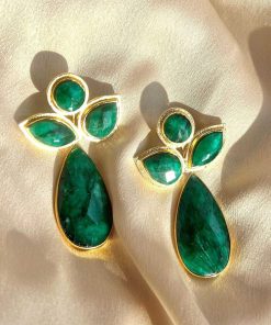 Pendientes Mestiza Joyas | Pendientes Piedras Orqu Dea Verde