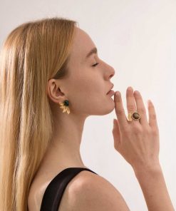 Anillos Mestiza Joyas | Anillo Con Piedras Sol Verde