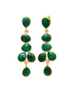 Pendientes Mestiza Joyas | Pendientes Piedras Narciso Verde