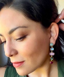 Pendientes Mestiza Joyas | Pendientes Con Piedras Tui Multicolor