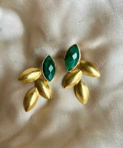 Pendientes Mestiza Joyas | Pendientes Con Piedras Marieta Verde