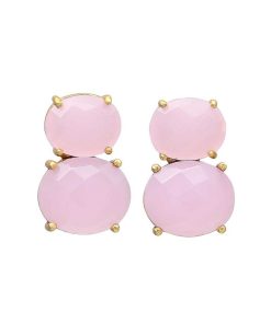 Pendientes Mestiza Joyas | Pendientes Con Piedras Velero Rosa