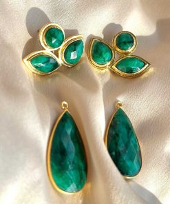 Pendientes Mestiza Joyas | Pendientes Piedras Orqu Dea Verde