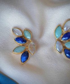 Pendientes Mestiza Joyas | Pendientes Piedras Sof A Azul, Amazonita Y Luna