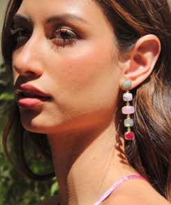 Pendientes Mestiza Joyas | Pendientes Con Piedras Tui Multicolor