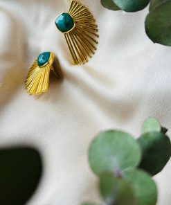 Pendientes Mestiza Joyas | Pendientes Con Piedras Stella Verde