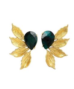 Pendientes Mestiza Joyas | Pendientes Con Piedras Emma Verde