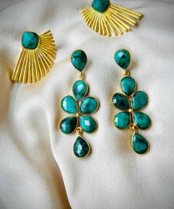 Pendientes Mestiza Joyas | Pendientes Con Piedras Stella Verde