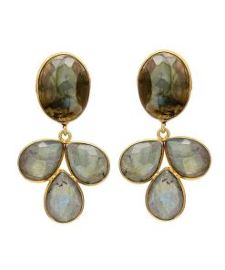 Pendientes Mestiza Joyas | Pendientes Piedras Dubai Labradorita