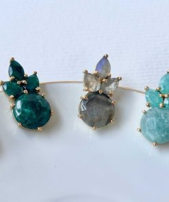 Pendientes Mestiza Joyas | Pendientes Con Piedras Mier Esmeralda