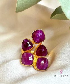 Anillos Mestiza Joyas | Anillo Shine Granate