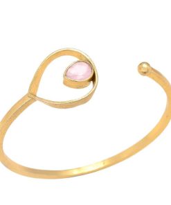 Brazaletes Mestiza Joyas | Brazalete Con Piedras Aba Rosa