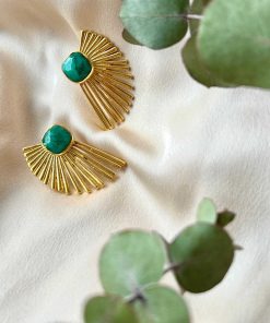 Pendientes Mestiza Joyas | Pendientes Con Piedras Stella Verde