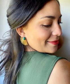 Pendientes Mestiza Joyas | Pendientes Con Piedras Stella Verde