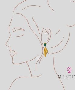 Pendientes Mestiza Joyas | Pendientes Con Piedras Coimbra Granate