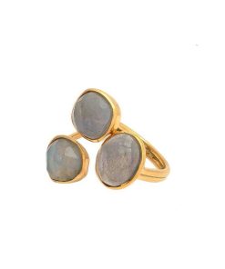 Anillos Mestiza Joyas | Anillo Con Piedras Alma Labradorita